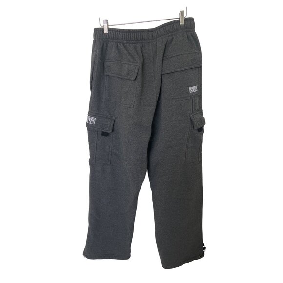 Pro Club Heavy Weight Charcoal Grey Cargo Sweatpants - Picture 2 of 3